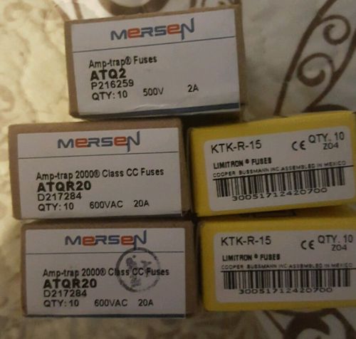 FUSES BUSSMANN ATQ2, ATQR20, KTK-R-15