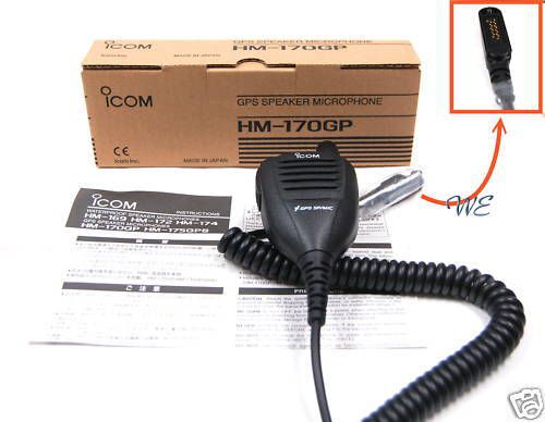 NEW ICOM HM-170GP Mic -IC-F50 IC-F60 IC-F50V IC-F60V IC-F51V IC-F3163 IC-F4163