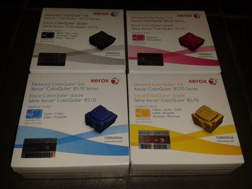 Genuine Xerox ColorQube 8570 Set/Solid Ink YMKC  4 Sticks per box&#034;METERED&#034;