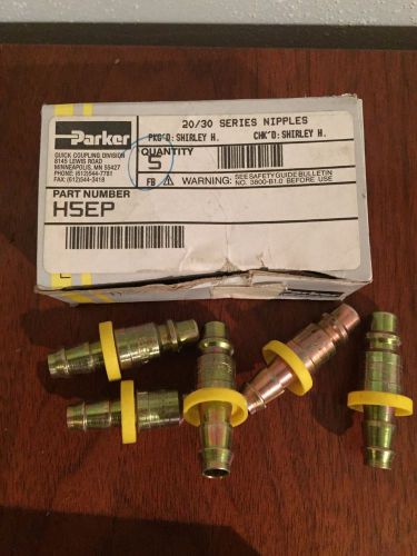 Parker 20/30 series nipples push-lok hose barb h5ep, box of 5 for sale