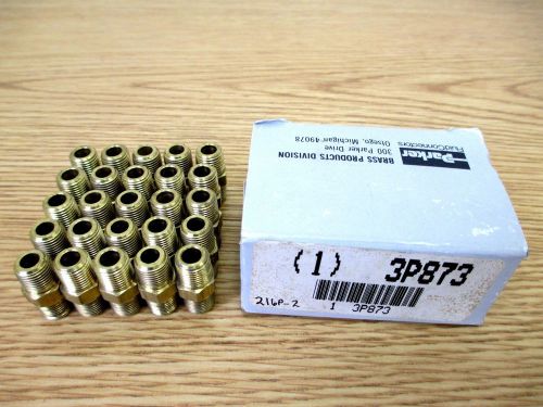 PARKER 216P-2 brass hex nipple 1/8&#034;x 1/8&#034;MPT (25pcs)