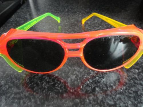 Jelly bean aerosite abu safety glasses vtg muli- color neon hot pink u.s.made for sale