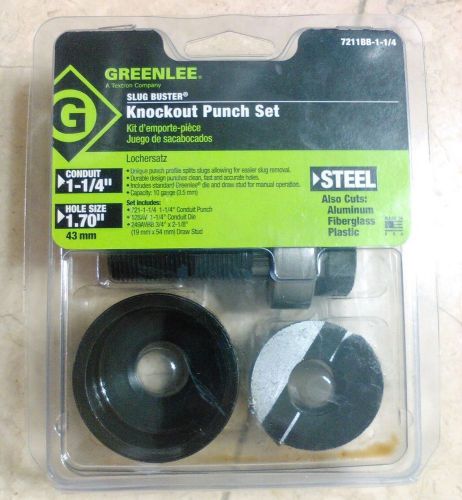 Greenlee 7211BB 1-1/4 Slug Buster Knockout Punch Unit, 1.701&#034; Inch