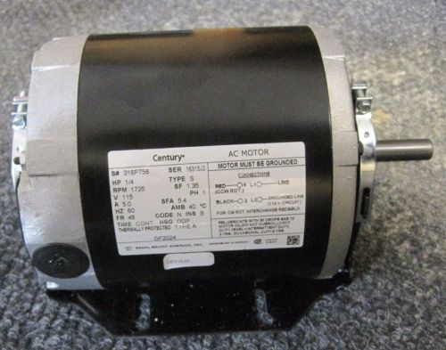 Century AC Motor Split-Phase 1/4HP 1725RPM 115V 1PH 60Hz