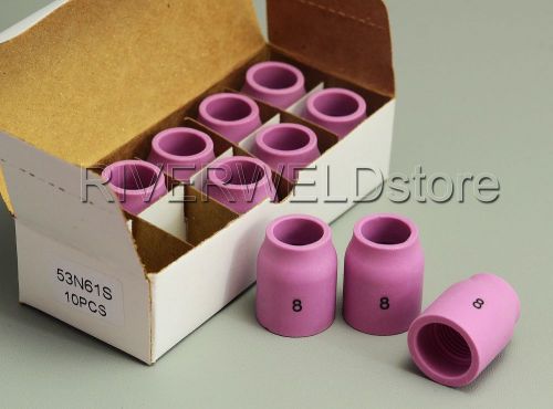 53N61S 8# TIG Gas Lens Alumina Nozzle Fit SR DB PTA WP 9 20 24 25 TIG Torch 10PK