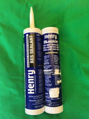 Lot (2) 10.3 Fl Oz Henry SEALANT BES Black Building Envelope Systems Free Ship