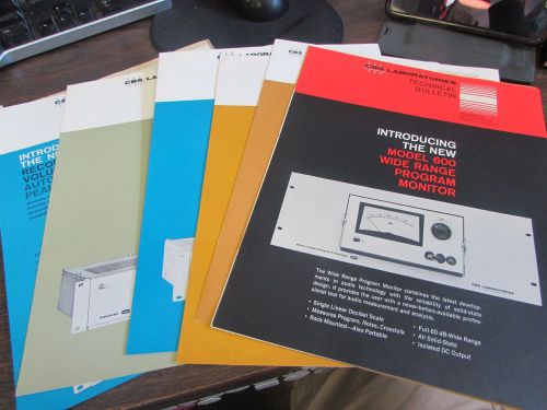 AMPRO CORPORATION - LOT OF PRODUCT SPEC SHEETS - BROADCASTING PROFFECIONALS