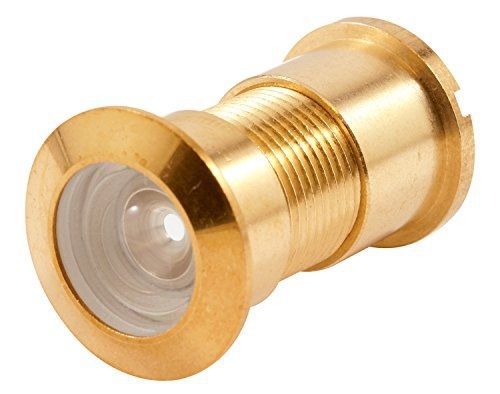 Prime-Line Products U 9896 Door Viewer, 130-Degree, Big Eye, 1-Inch Bore, Brass