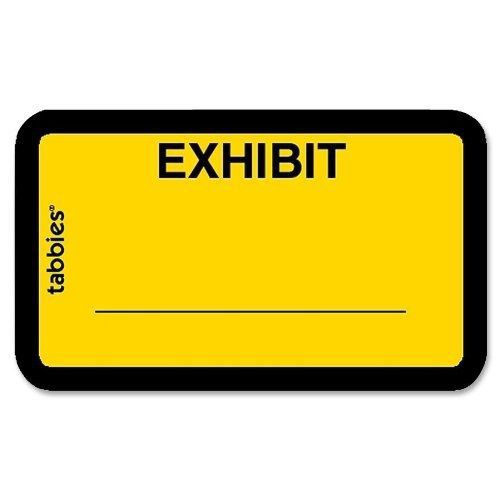 Tabbies TAB58090 - Legal Exhibit Labels, Exhibit, 1-5/8x1,Yellow, 252 per Pack