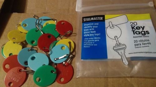 MMF Key Tags Blank Oval Multi-color for Steelmaster  Rack Tags 20 per Bag