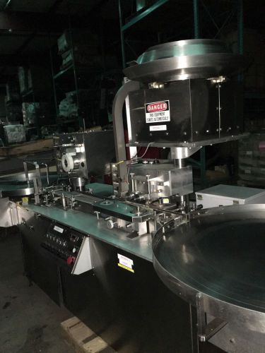 Powder filler capper line s/s rotary feeding &amp; accumulation tables for sale