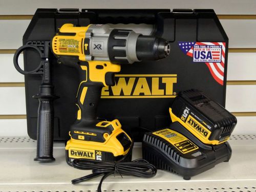 DeWalt DCD996 20V cordless 1/2&#034; Hammerdrill/Drill Driver 5.0Ah 2 batteries/case