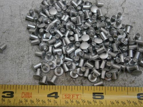 Chicago R-4012 x 3/16 Semi-Tubular Rivet 1/8 OD x 3/16&#034; Aluminum Lot of 75 #6039