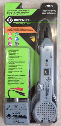 NIP GREENLEE COMMUNICATIONS PROFESSIONAL TONE GENERATOR &amp; PROBE KIT 701K-G NEW