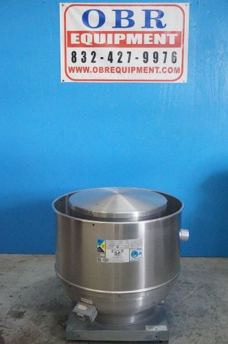 SOLER PALAU RESTAURANT HOOD EXHAUST FAN 24” X 24” BASE 24” WHEEL MODEL TXB15RHUL