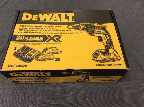 DEWALT DCF620D2 20V MAX LI-ION DRYWALL SCREWGUN KIT (NEW) Free Ship