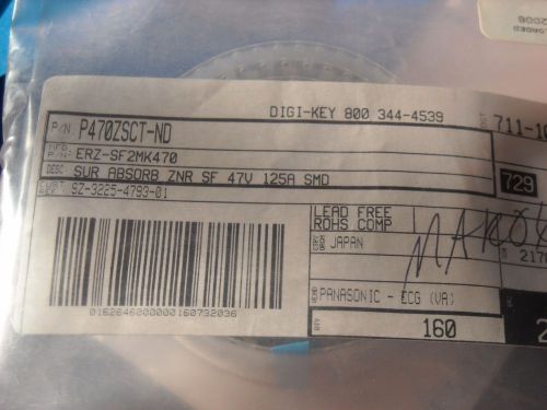 QTY (60) ERZSF2MK470  PANASONIC SMD ZNR VARISTORS 47V 125A  ROHS