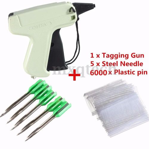 Tagging Tag Gun + 6000 Tag Barbs + 5 Needles Garment Price Label New Clothes