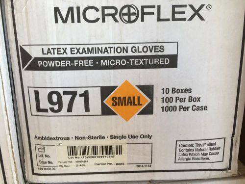 Microflex Small Latex Disposable GlovesL971 New Factory Sealed Case 1000 Gloves