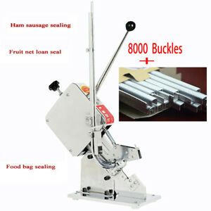 UU-shape Sausage Clipping Clipper Machine &amp; 8000 Buckles for Vegetable Weighing