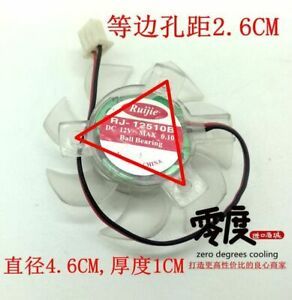 #LL 1PC NEW fan RJ-12510B 12V 5010 2.6cm 4.6cm  Free shipping