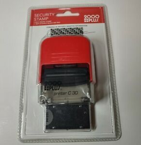 2000 PLUS Self-Inking SECURITY Stamp,  BLACK OUT NEW