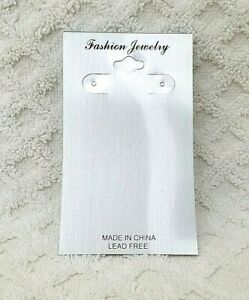 40 PCS 2.4 X 4 Inch Silver Plastic Earring Ear Studs Holder.Display Hang Cards