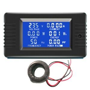 AC 80V~260V 100A Digital Amp Volt Watt Kwh Power Energy Meter Voltmeter Ammeter