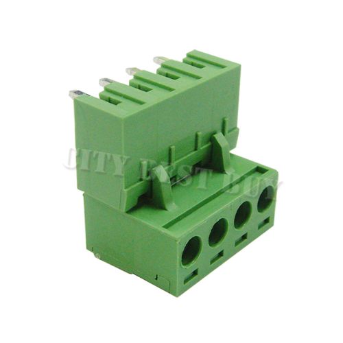 10 pcs 5.08mm Pitch 300V 16A 4P Poles PCB Screw Terminal Block Connector Green