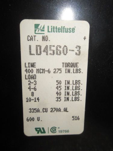 (RR13-4) 1 USED LITTELFUSE LD4560-3 POWER BLOCK