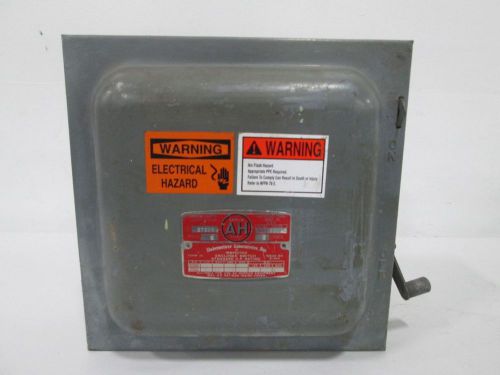 ARROW-HART 27209 NON-FUSIBLE 30A AMP 600V-AC 3P DISCONNECT SWITCH D298321