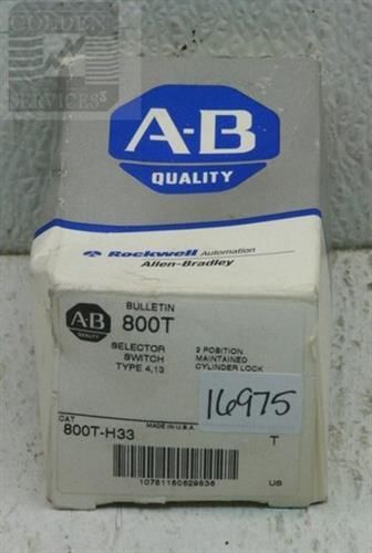 Allen-Bradley 800T-H33 Selector Switch Cylinder Lock with Keys