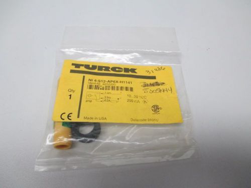 NEW TURCK NI 4-S12-AP6X-H1141 PROXIMITY SWITCH 10-30V-DC D248392