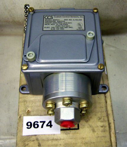 (9674) custom control sensors pressure switch 15a 125/250/480vac for sale