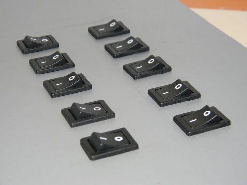 AVIATION MINIATURE ROCKER SWITCH SET OF 10, ARCOELECTRIC 3/16 SPADE, CRIMPS INCL