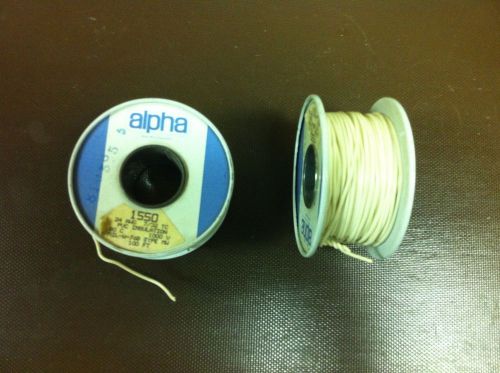 Hookup Wire 24AWG MIL-W-76B Type MW 7/32TC 200ft lot White Alpha Wire 1550