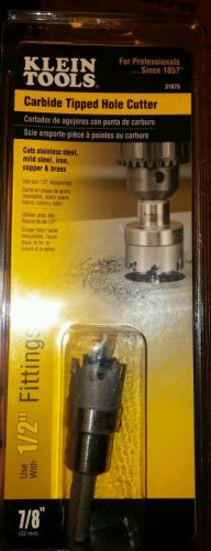 KLEIN TOOLS CARBIDE TIPPED HOLE CUTTER 7/8&#034; 31875 BRAND NEW