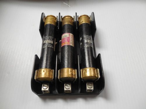 GOULD SHAWMUT FUSE HOLDER W DIFF FUSES 60608 3 POLE 600V 60A 60 A AMP