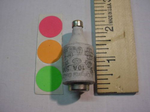 NEW,ORIGINAL DIAZED BOTTLE FUSE, 10AMP. TYPE D, 500V, HAVE QTY. FAST SHIP