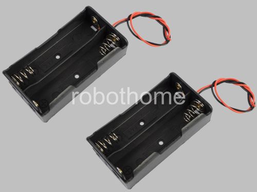 2pcs 2x18650 2x3.7v 7.4v battery holder box case wire brand new for sale