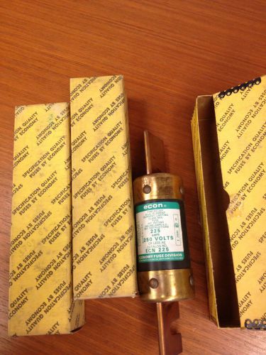 (3) ECON ECN 225 ,  225 AMP 250V DUAL ELEMENT FUSE NEW IN A BOX