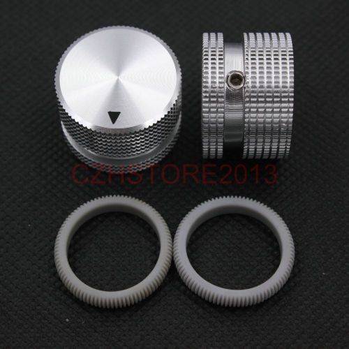 2PCS 25*18mm Silver Aluminum DAC CD Player Tube Amplifier Potentiometer Knob