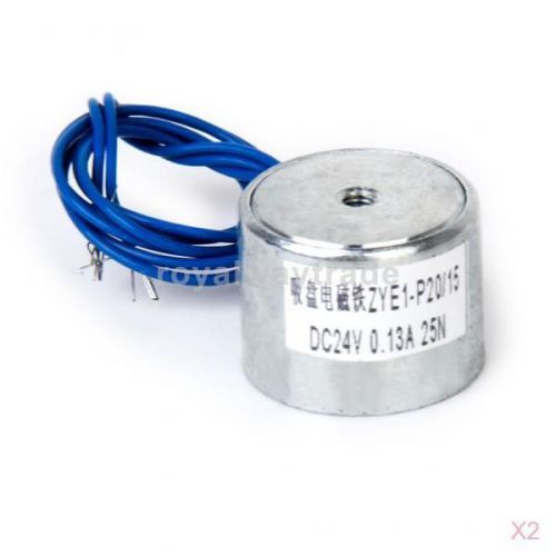 2x 25n/2.5kg electric lifting magnet solenoid electromagnet zye1-p20/15 dc 24v for sale