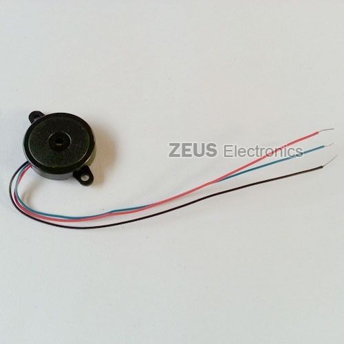 2 pcs piezo electronic transducer 3-16v, wire type with mounting holes for sale