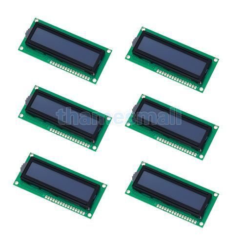 6x Character LCD Module / LCM HD44780 B/W 1602 162 16x2