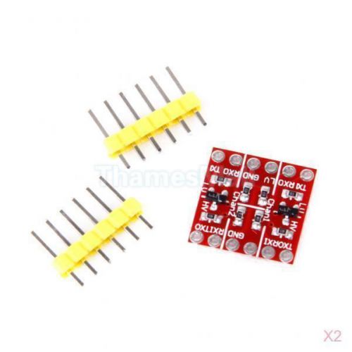 2pcs 3.3V To 5V 2-Channel Logic Level Converter Bi-Directional Module Breadboard