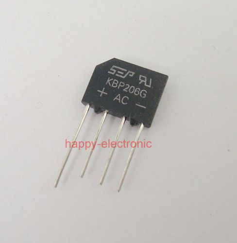 10PCS KBP206G Generic Diode Bridge Rectifier 2A 600V