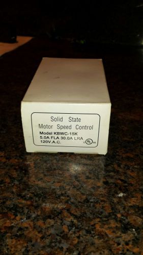 New KBWC-15K Fan Speed Control 5A FLA, 30.0A LRA NIB