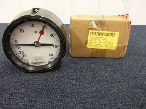 ASHCROFT DURAGAUGE METER GAUGE DIAL PRESSURE INDICATOR 00-60 PSI Q-8451 NEW