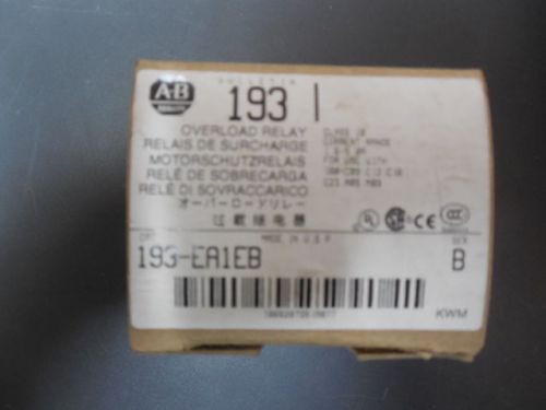 NEW ALLEN BRADLEY 193-EA1EB OVERLOAD RELAY